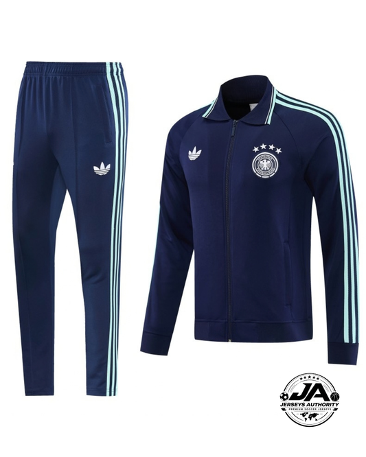 26/27 Germany Navy Blue Full Zipper Jacket Tracksuit