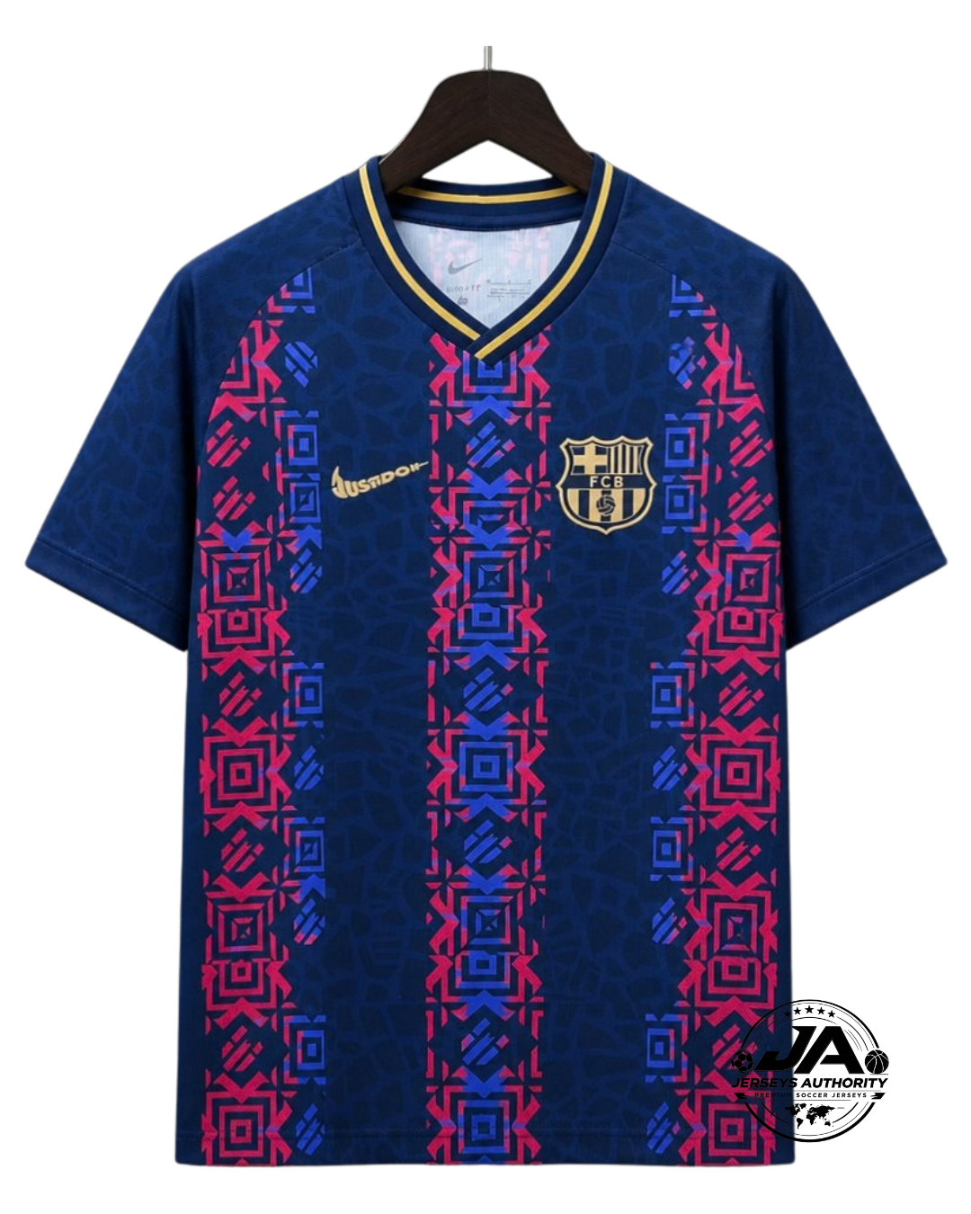 26/27 Barcelona Training Mosaic Navy Jersey - Fan Version