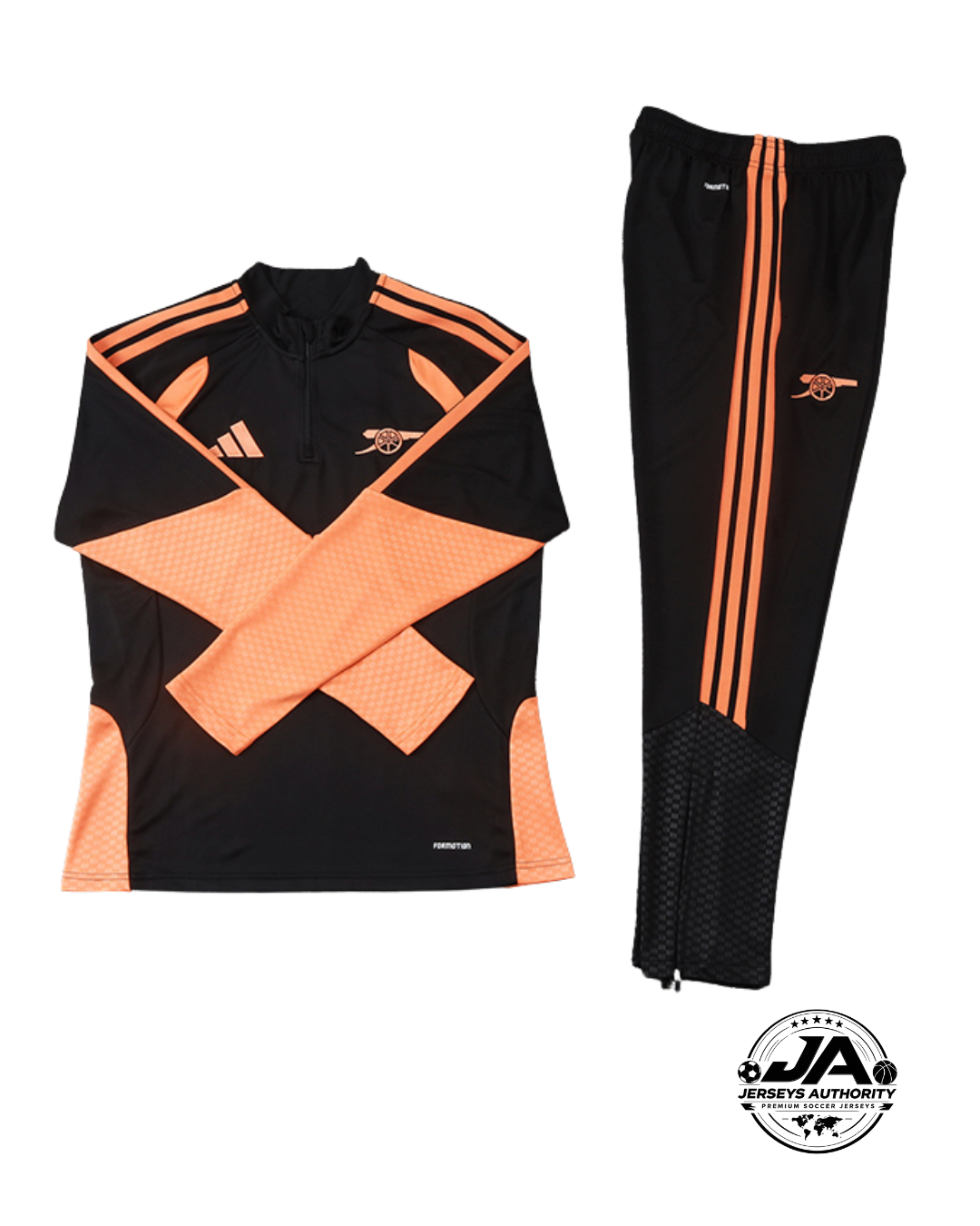 2026/27 Arsenal Black & Orange Training Set – Long Sleeve