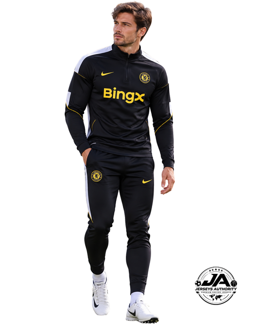 2026/27 Chelsea Black Training Set – Long Sleeve