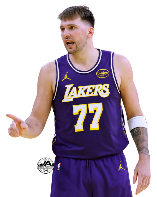 Camiseta Edición Statement de Luka Dončić de Los Angeles Lakers - Morada