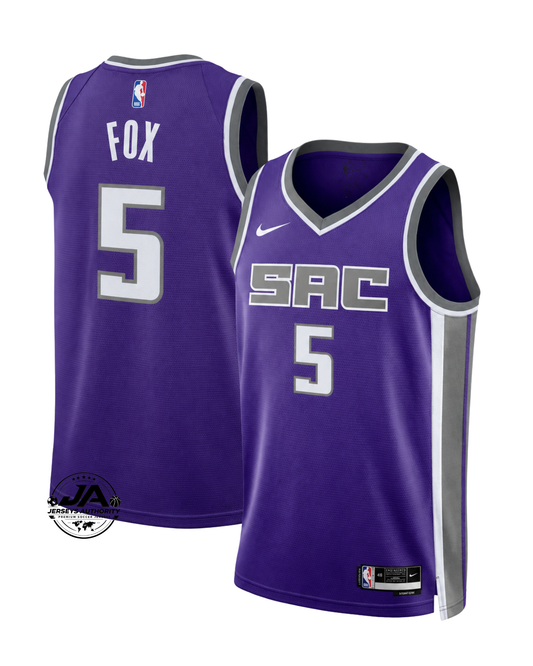 De'Aaron Fox Sacramento Kings Icon Edition Jersey - Purple