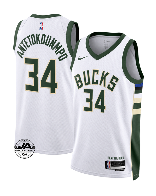 Giannis Antetokounmpo Milwaukee Bucks Association Edition Jersey - White