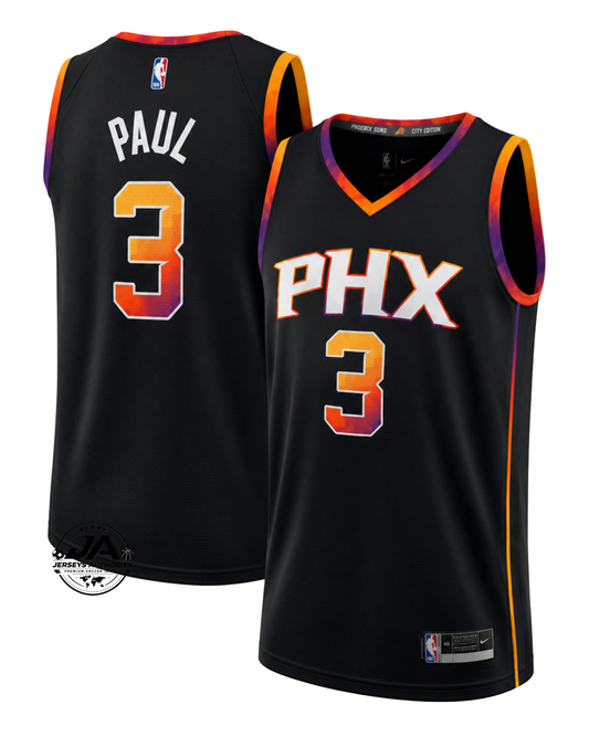 Chris Paul Phoenix Suns Fast Break Player Jersey - Black - Slim Fit