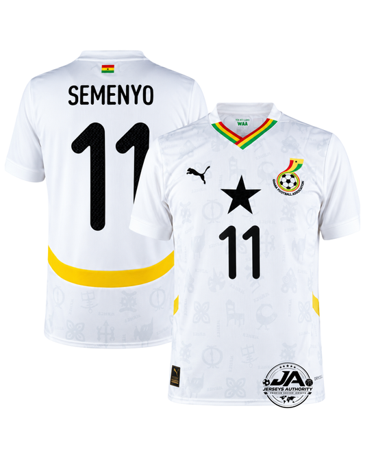 Ghana Semenyo 11 Home Fan Jersey 2025/26