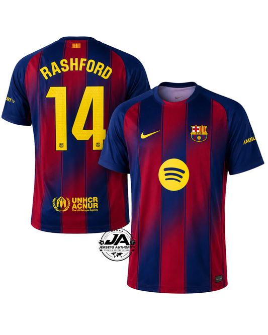 Barcelona Home Rashford 14 Home Fan Jersey 2025/26