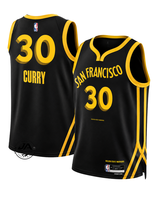 Stephen Curry Golden State Warriors City Edition Jersey - Black