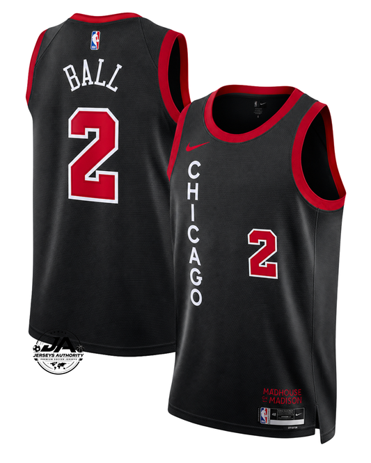 Lonzo Ball Chicago Bulls City Edition Jersey - Black
