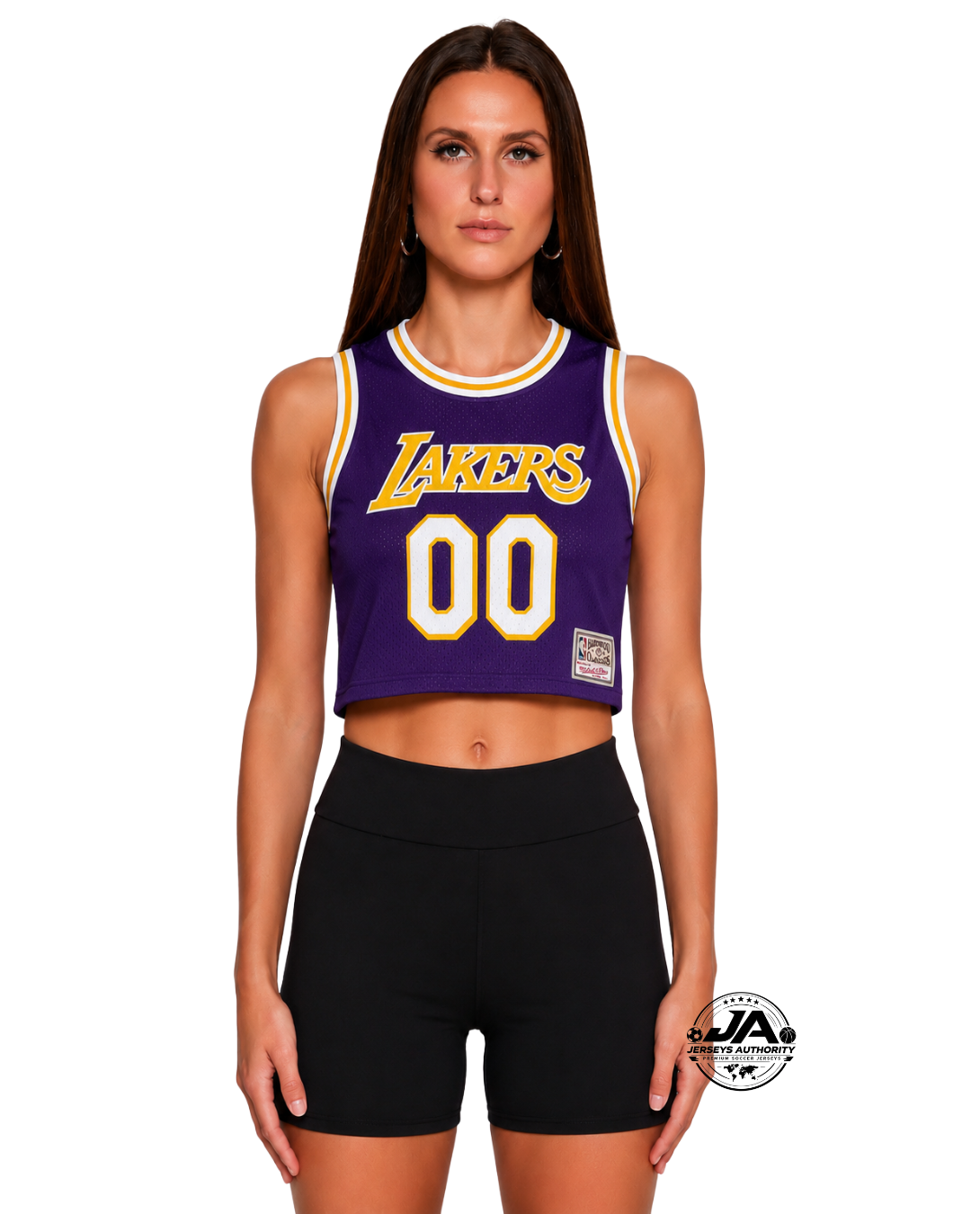 Los Angeles Lakers Women's Retro Cropped Jersey - Purple