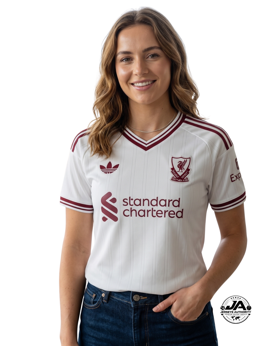 26/27 Women's Liverpool Away White Jersey - Fan Version