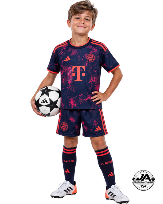 Kit infantil del Bayern Múnich local 2025/26
