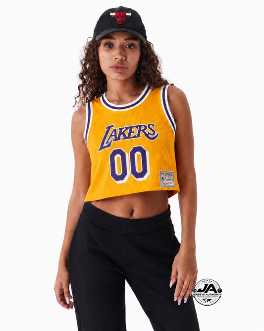Los Angeles Lakers Women's Retro Cropped Jersey - Gold