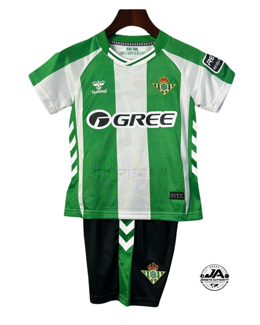 Kids Kit Real Betis 2025/26 Home Jersey