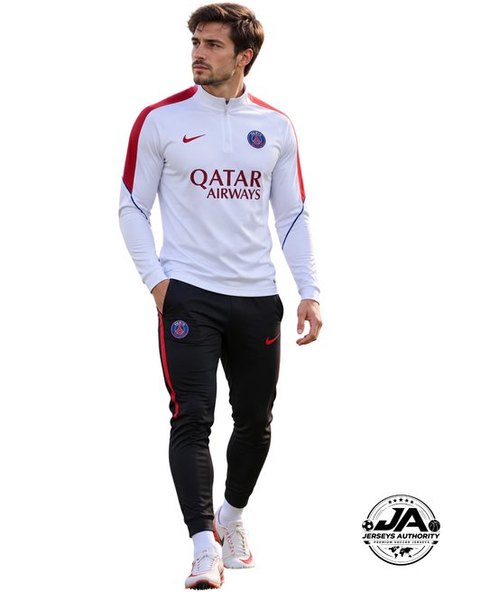 2026/27 PSG White & Red Training Set – Long Sleeve