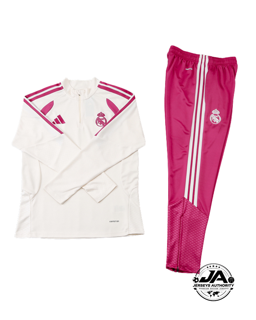 2026/27 Real Madrid White & Pink Training Set – Long Sleeve