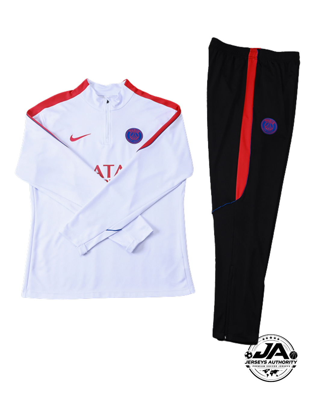 2026/27 PSG White & Red Training Set – Long Sleeve