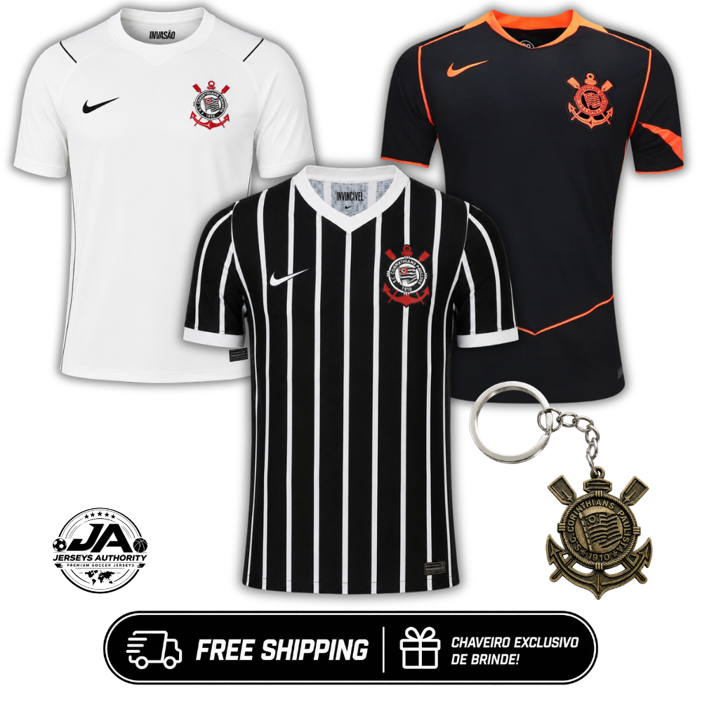 Combo 3 Camisas Corinthians 2025/26 (Home, Away e Third) - Torcedor