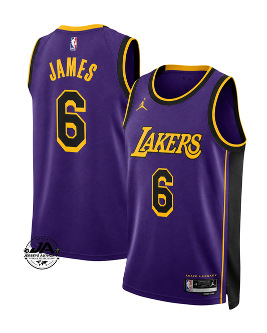 LeBron James Los Angeles Lakers Statement Edition Jersey - Purple