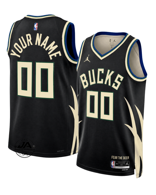 Milwaukee Bucks Statement Edition Jersey - Black