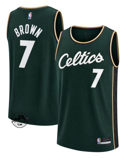 Jaylen Brown Boston Celtics Fastbreak City Edition Jersey - Kelly Green