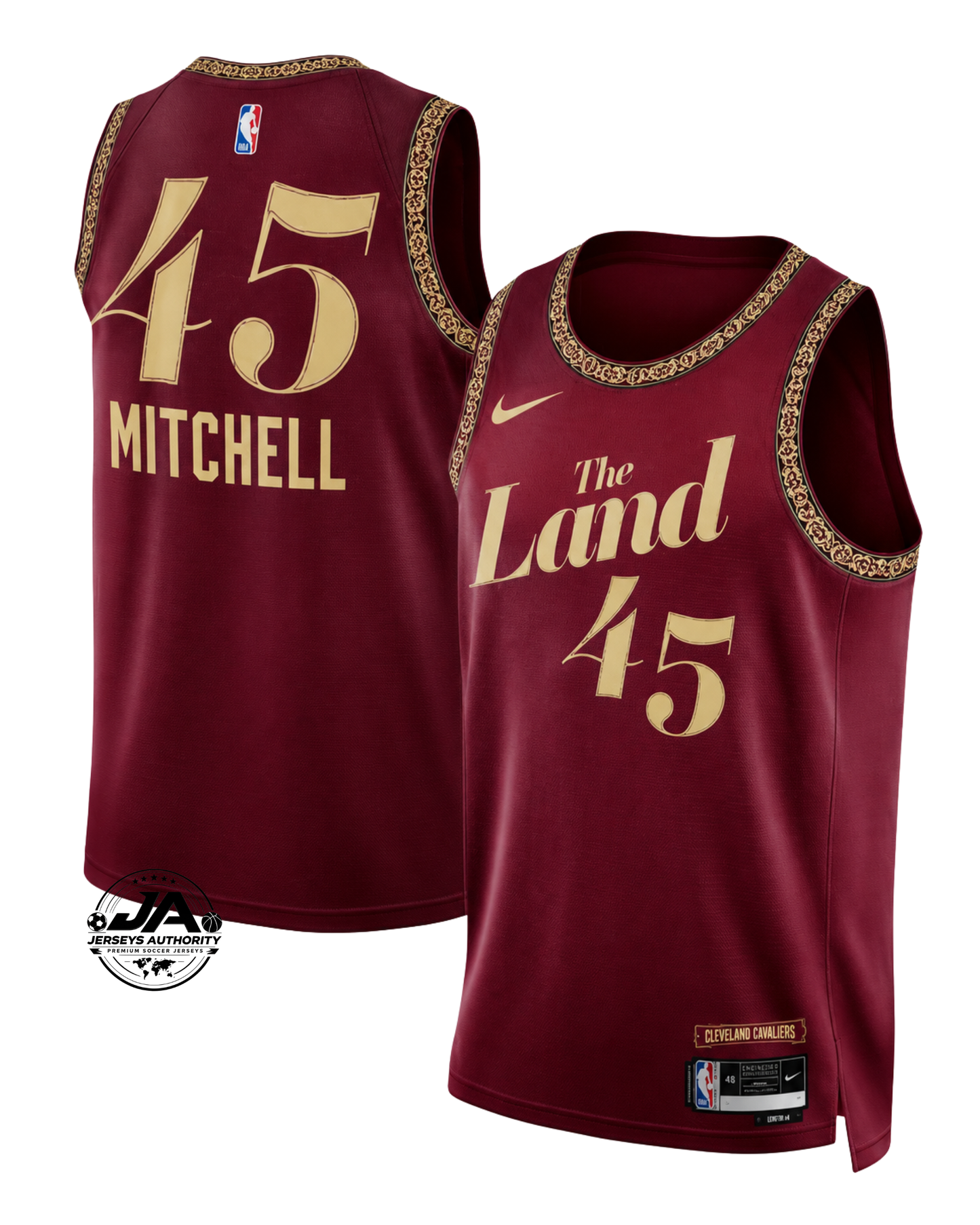 Donovan Mitchell Cleveland Cavaliers City Edition Jersey - Wine