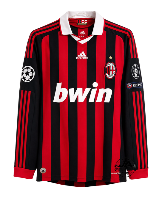 AC Milan 09/10 I Home Jersey - Long Sleeve Retro Version