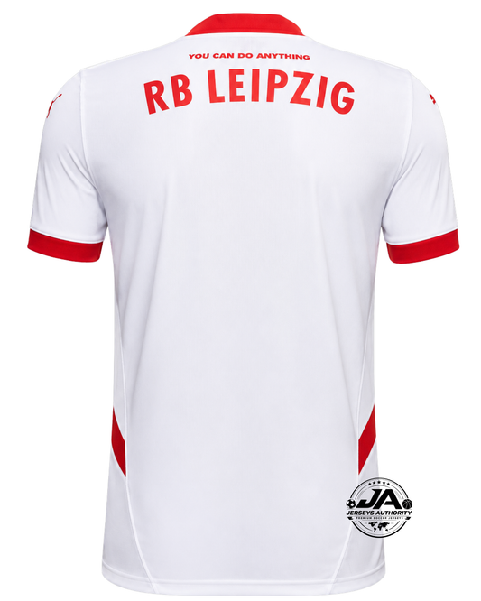 Camiseta de local del RB Leipzig 2024/25 - Versión aficionado con parches de la UCL