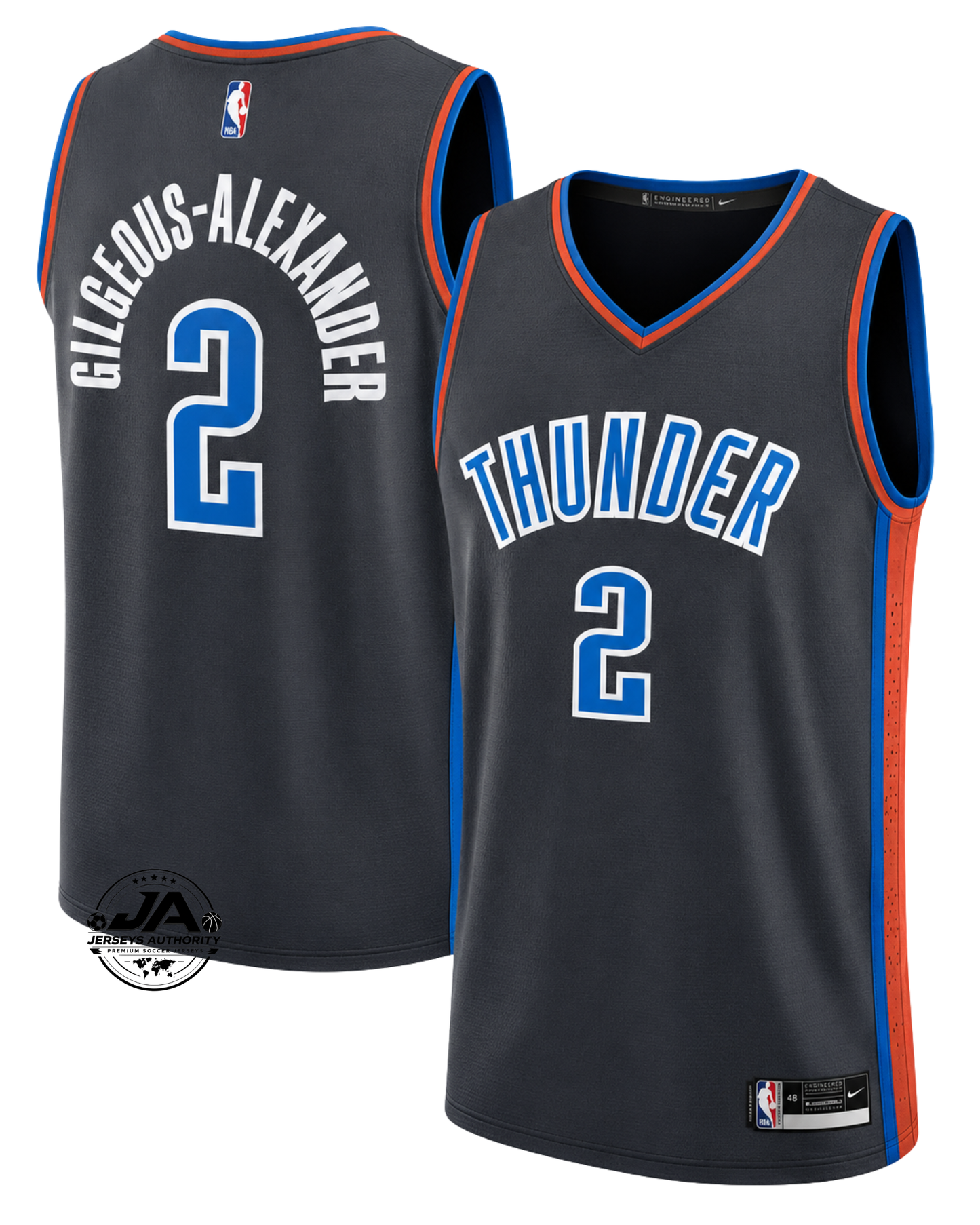 Shai Gilgeous-Alexander Oklahoma City Thunder Fastbreak City Edition Jersey - Anthracite