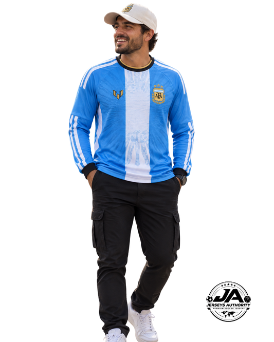 2026 Argentina MESSI Tribute Long Sleeve Blue Jersey