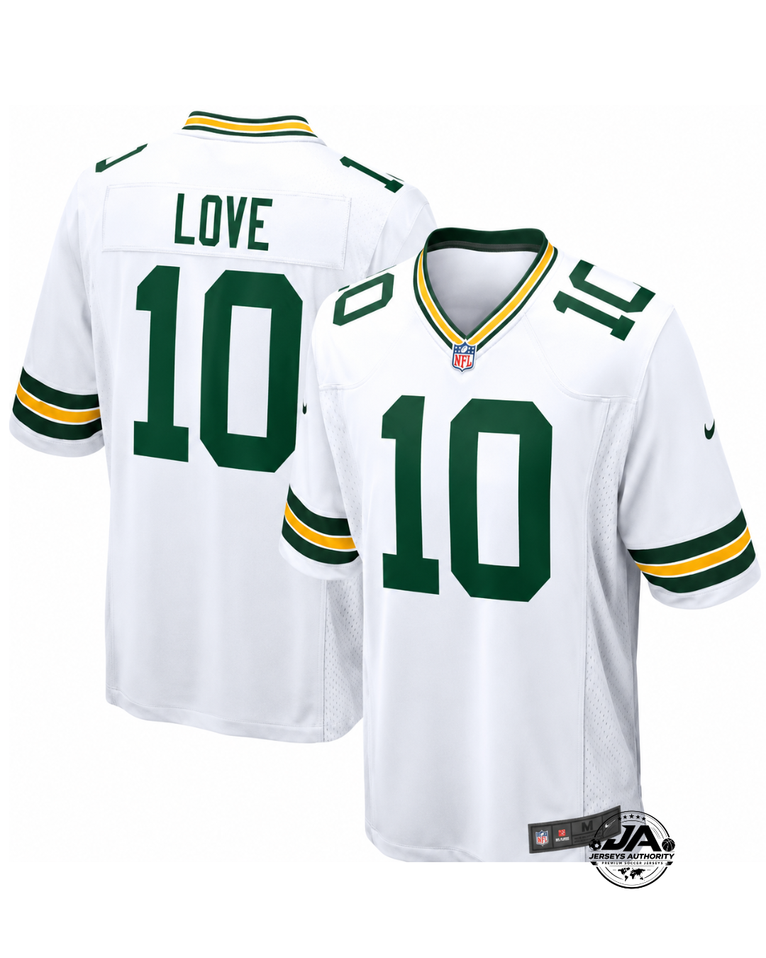 Camiseta NFL Green Bay Packers Jordan Love edición limitada, blanca y verde