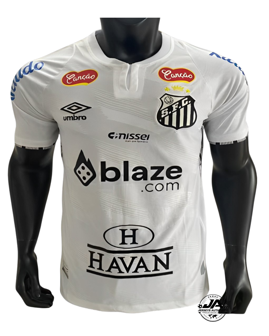 Santos 2024/25 Home Umbro Player Jersey with Full Sponsors - Slim Fit