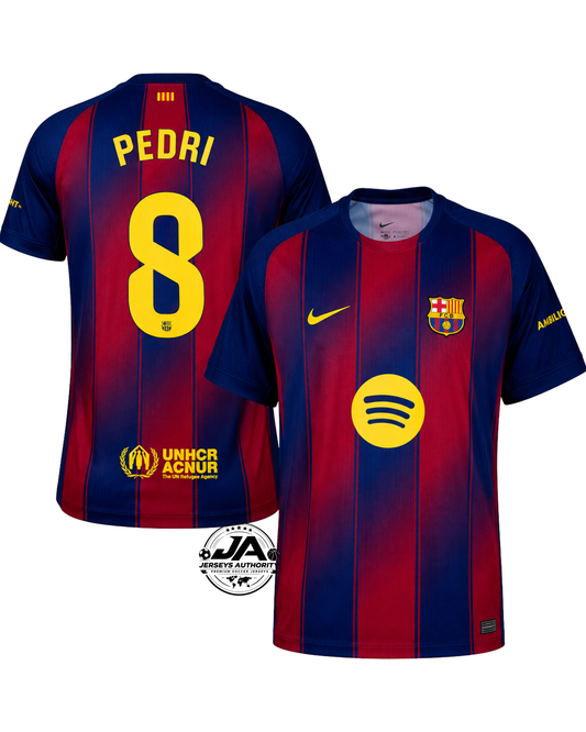 Barcelona Home Pedri 8 Home Fan Jersey 2025/26