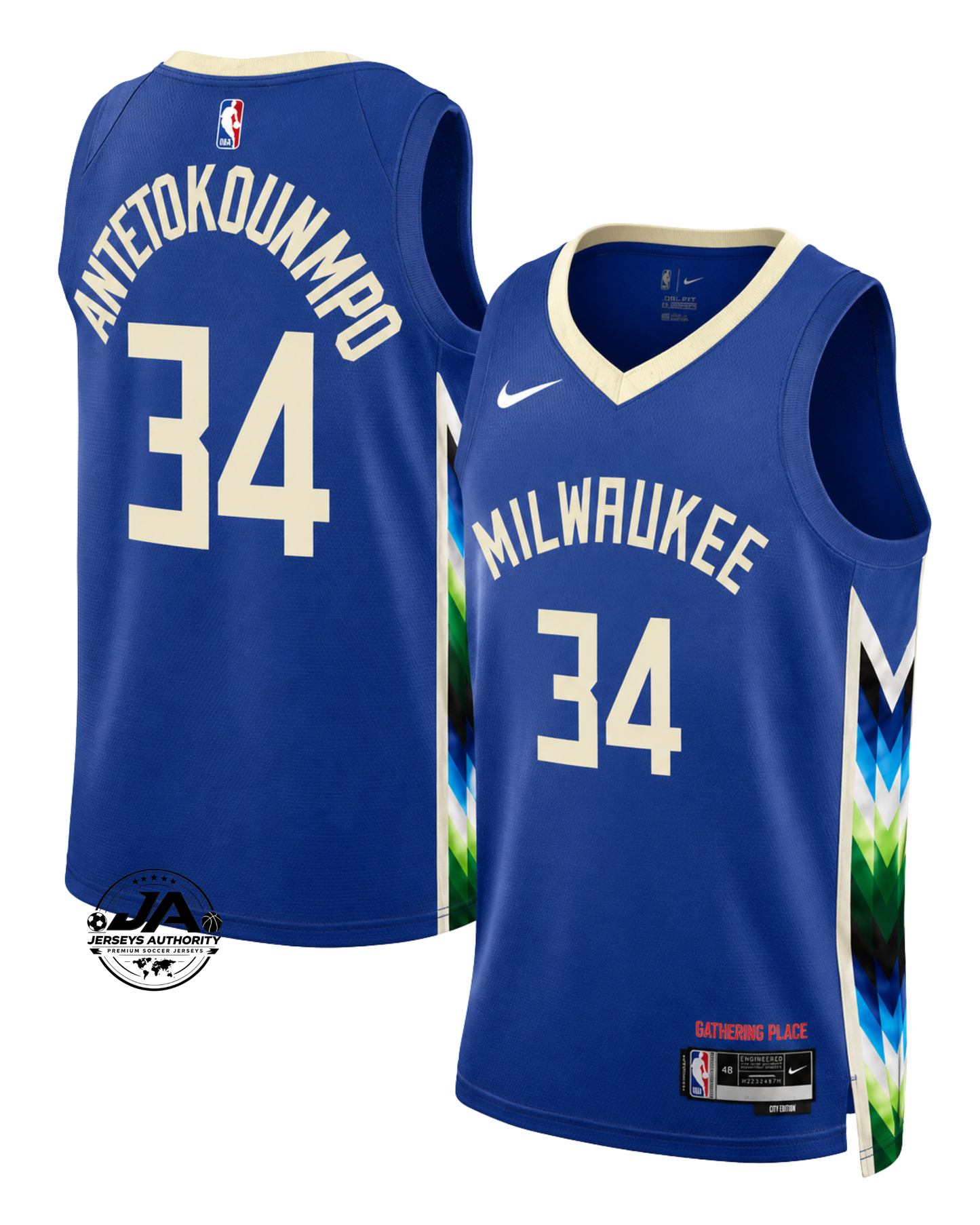 Giannis Antetokounmpo Milwaukee Bucks City Edition Jersey - Royal