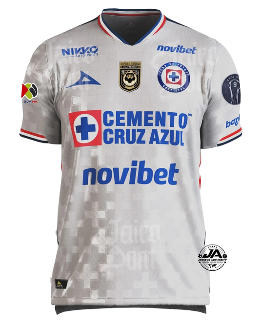 Cruz Azul Away Jersey 2025/26 - Champions 9 BBVA Fan Version
