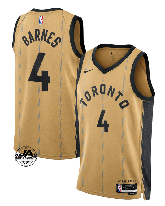 Scottie Barnes Toronto Raptors City Edition Jersey - Gold