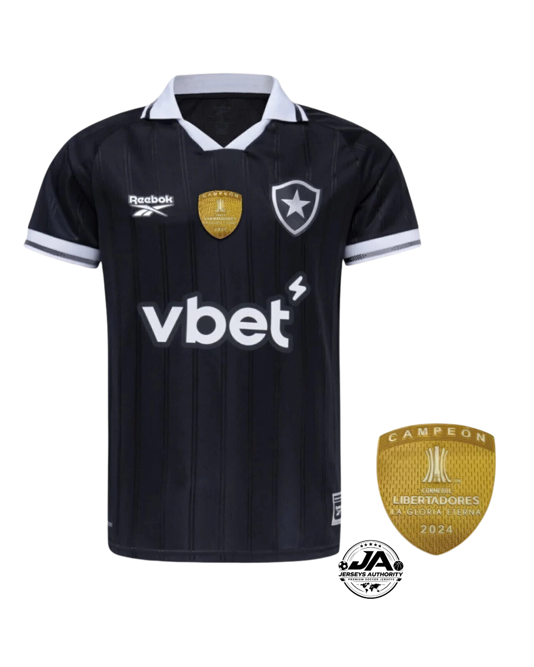 Camiseta Botafogo II 2025 Visitante Reebok Parche Campeón Libertadores 2024 - Aficionado