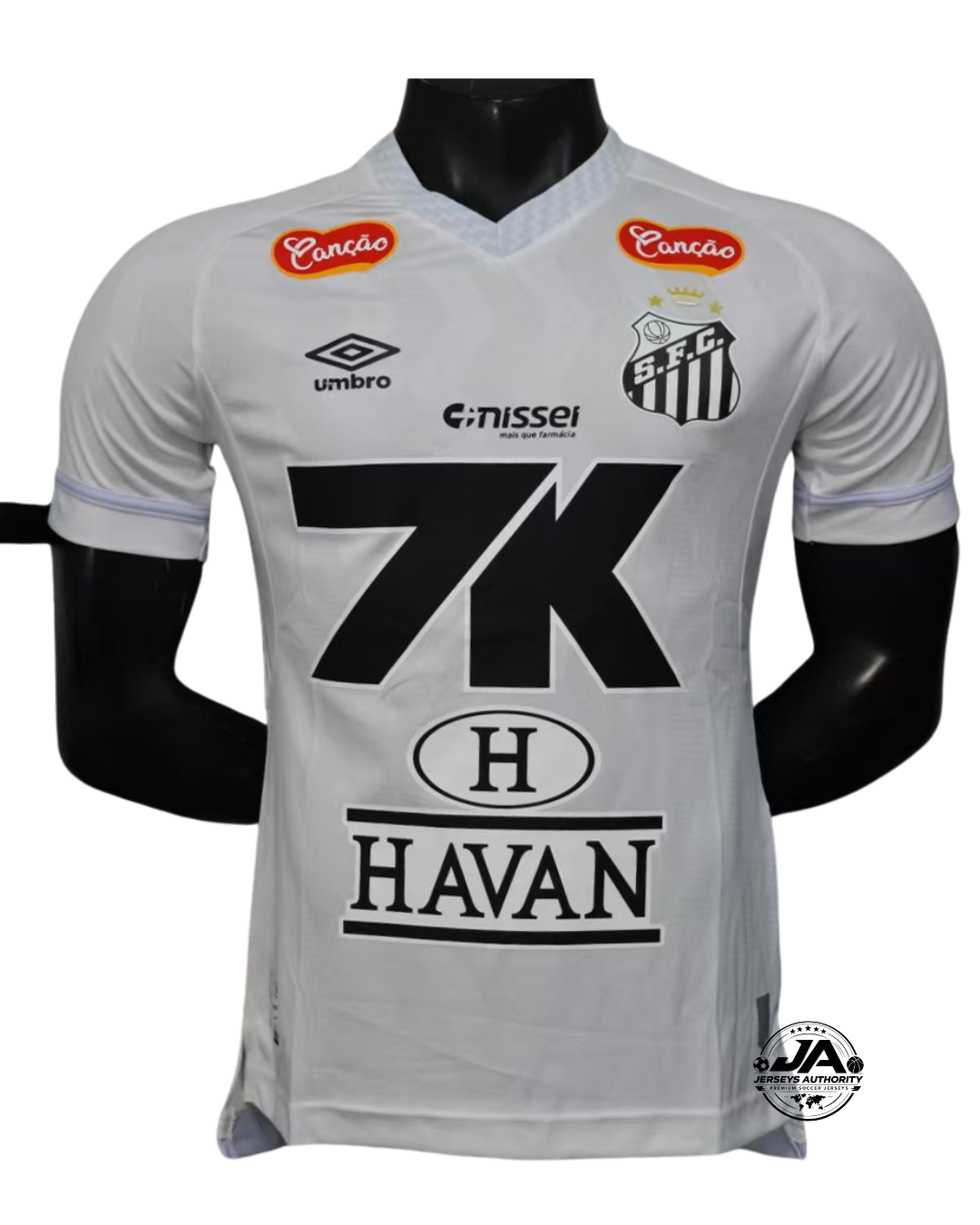 Camiseta de jugador local Umbro del Santos 2025/26 con todos los patrocinadores - Corte entallado