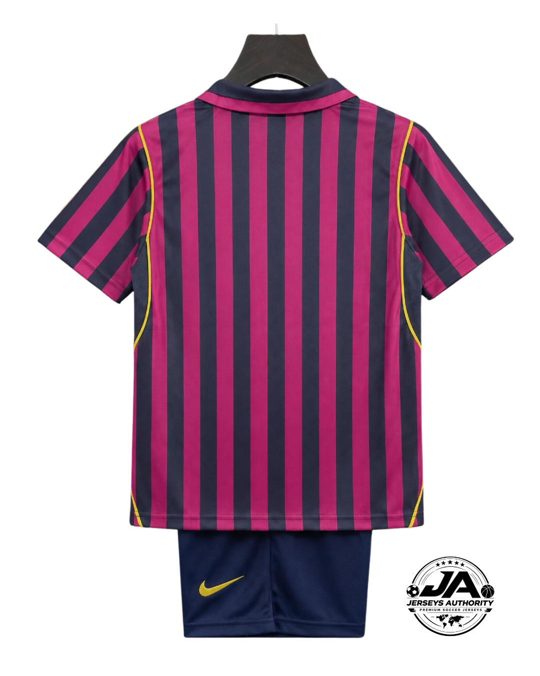 27/28 Kids Barcelona Home Black Red Stripes Jersey