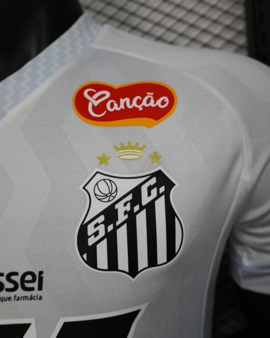 Santos 2025/26 Home Umbro Player Jersey with Full Sponsors - Slim Fit