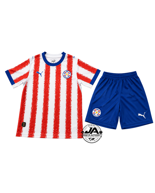 Paraguay Home 2026 Kit Kids - World Cup 2026