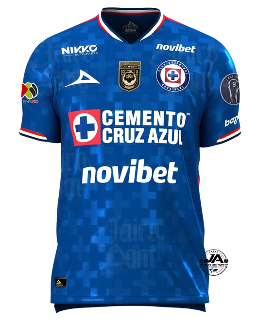 Cruz Azul Home Jersey 2025/26 - Champions 9 BBVA Fan Version