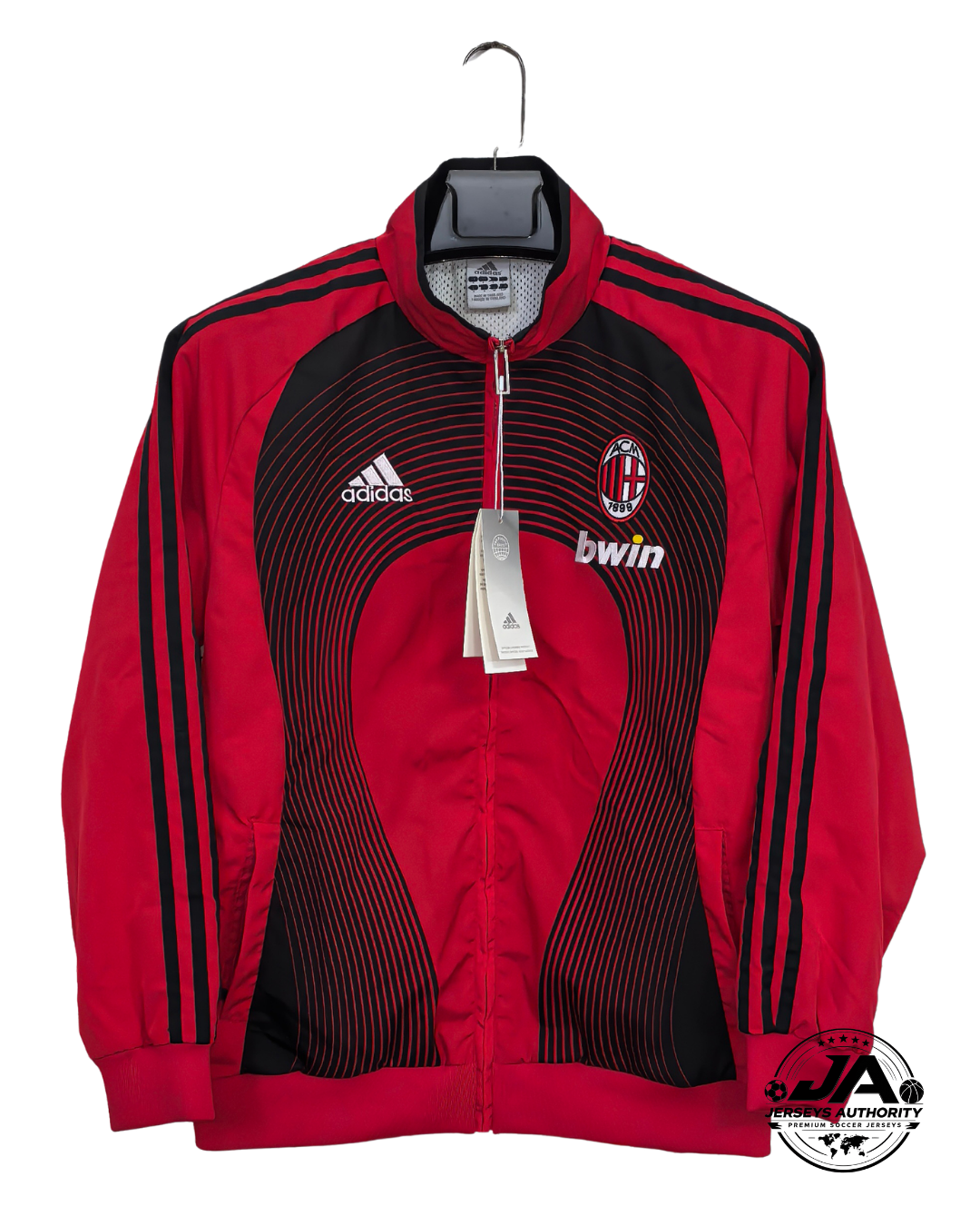 26/27 AC Milan Red Full Zipper Windbreaker Jacket
