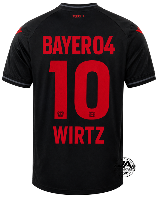 Bayer 04 Leverkusen Home Jersey 2023/24 Wirtz 10 - UCL Patches Fan Version
