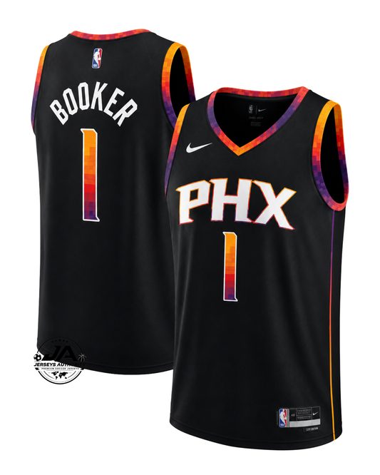 Devin Booker Phoenix Suns Fast Break Player Jersey - Black - Slim Fit