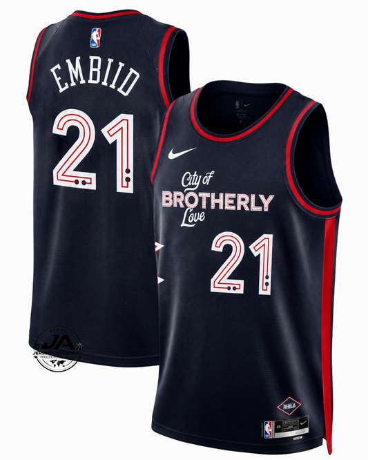 Joel Embiid Philadelphia 76ers City Edition Jersey - Navy