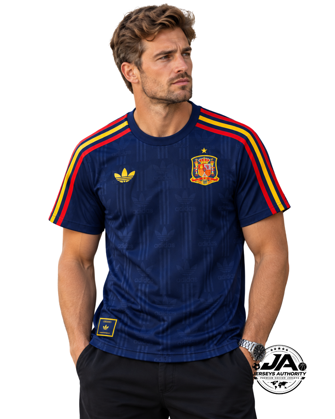 2026 Spain Away Navy Blue 1996 Vintage Remake Jersey
