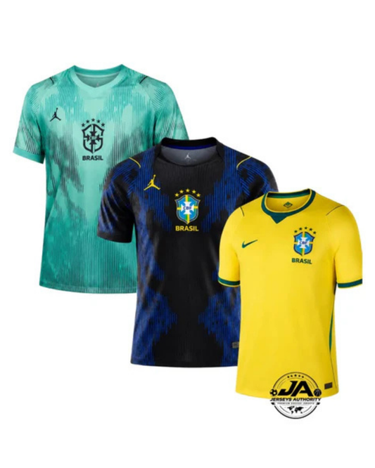 Combo 3 Camisas do Brazil - Brasil GK, Away & Home - Fan Version