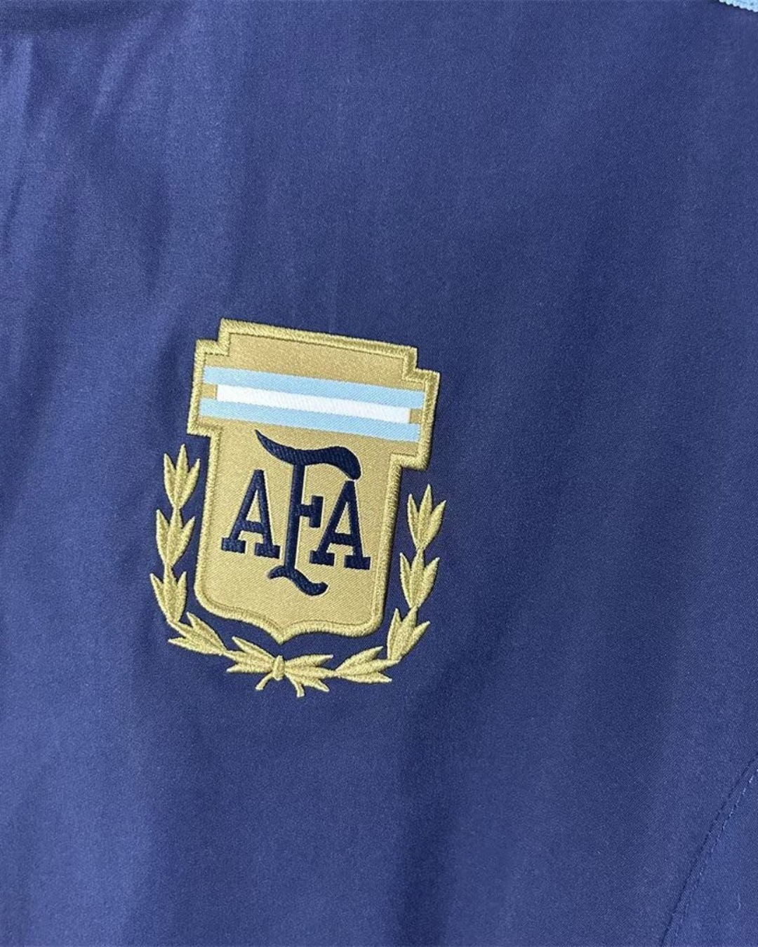 2026 Argentina MESSI Tribute Full Zipper Navy Blue Windbreaker