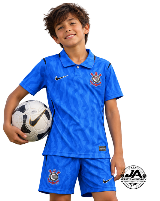 2026 Kids Corinthians Third Blue Jersey