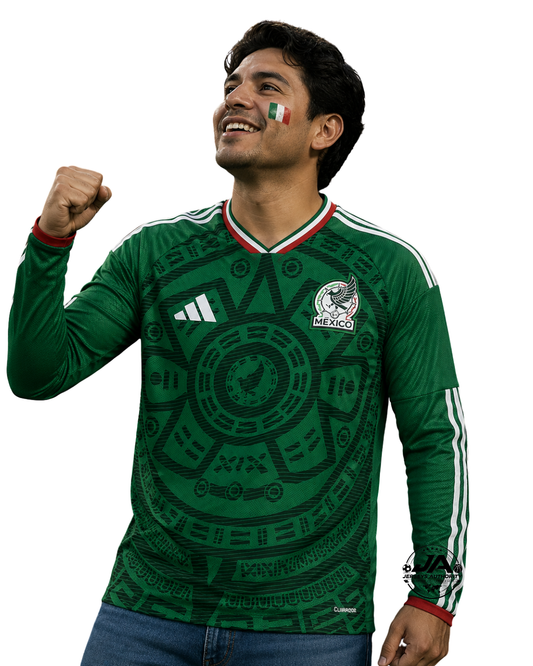 Mexico 2026 Home Jersey Long Sleeve - World Cup 2026 Fan Version